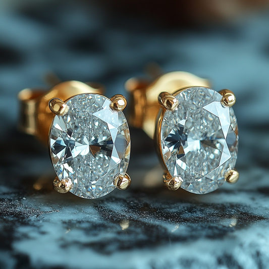 Oval Stud Earrings