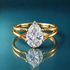 gold solitaire engagement ring split shank